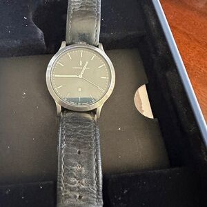 Lilienthal Berlin Black Leather Men's Watch